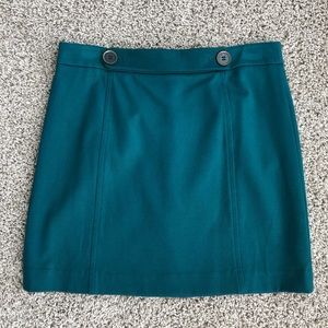 Turquoise above the knee skirt